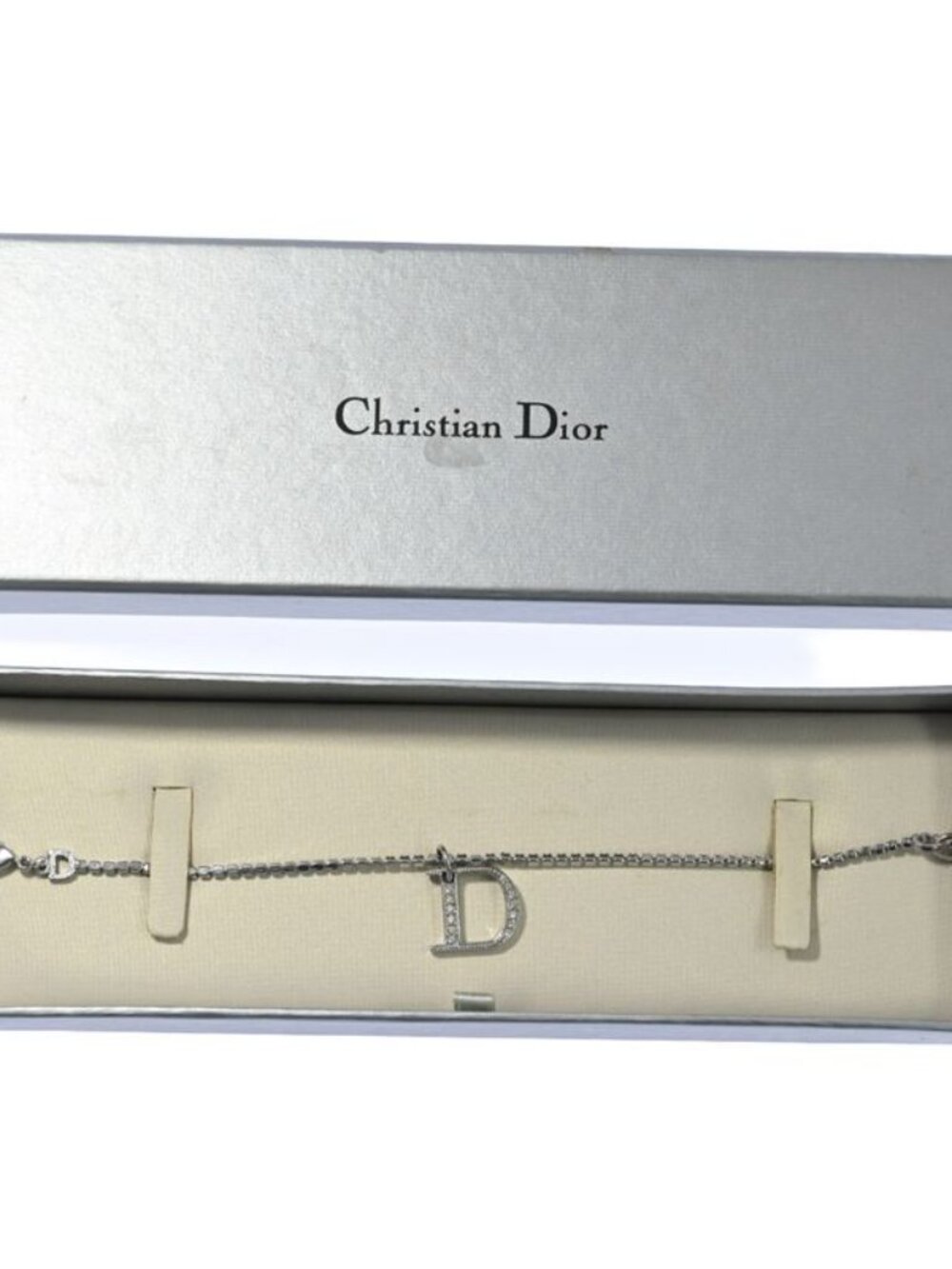Dior Logo Rhinestone Costume Bracelet Alloy - Picture 4 of 5